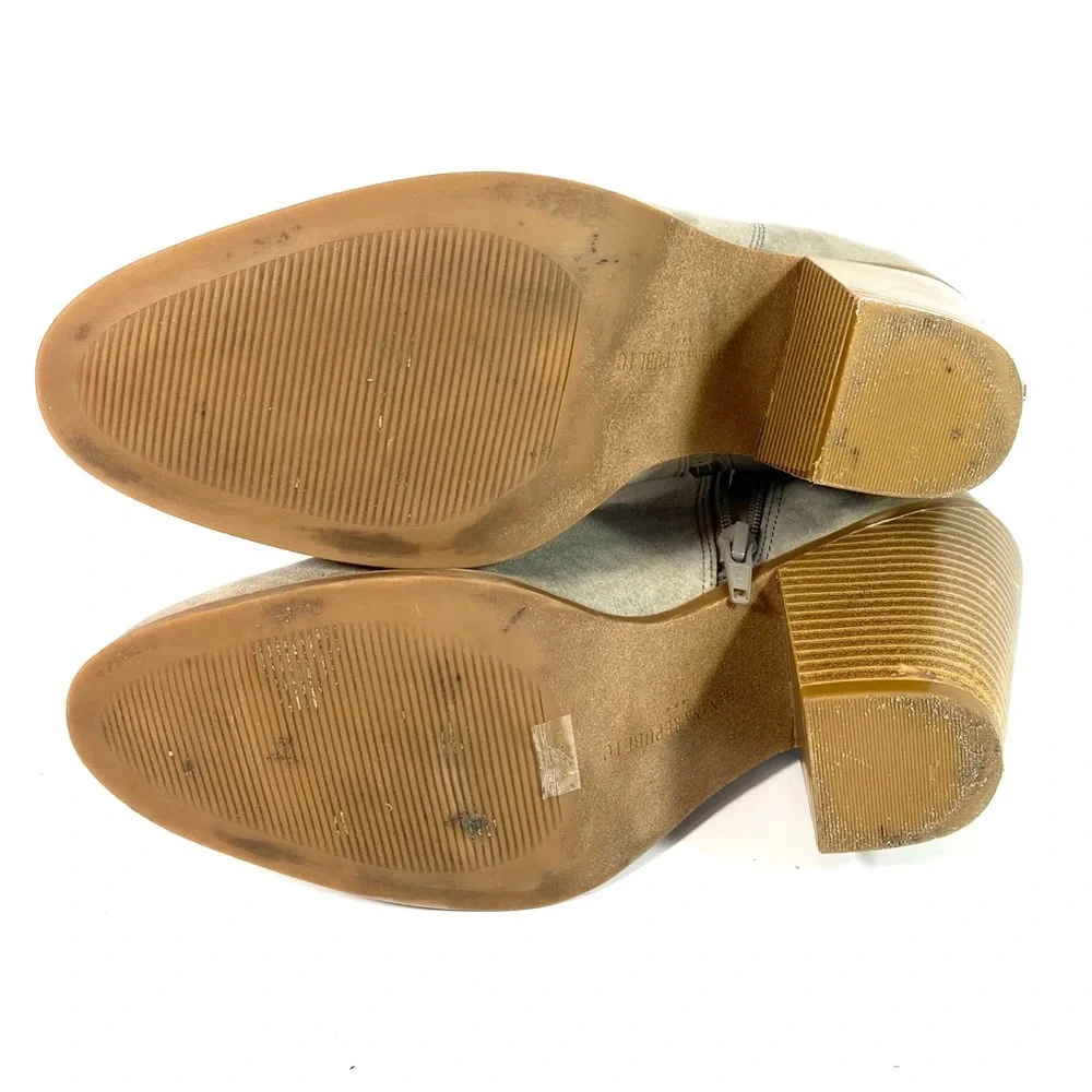 Banana Republic Ankle Boots Gray‎ Suede Zip Size 10